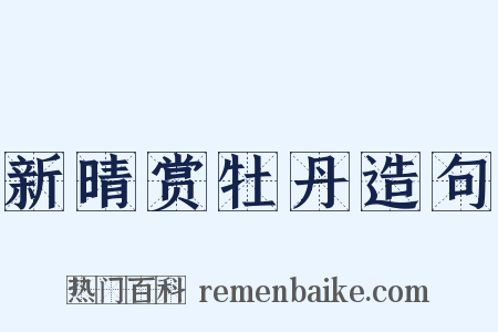 新晴赏牡丹造句是什么意思的图片